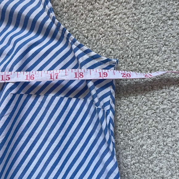 Talbots sleeveless blue striped blouse - Picture 5 of 7